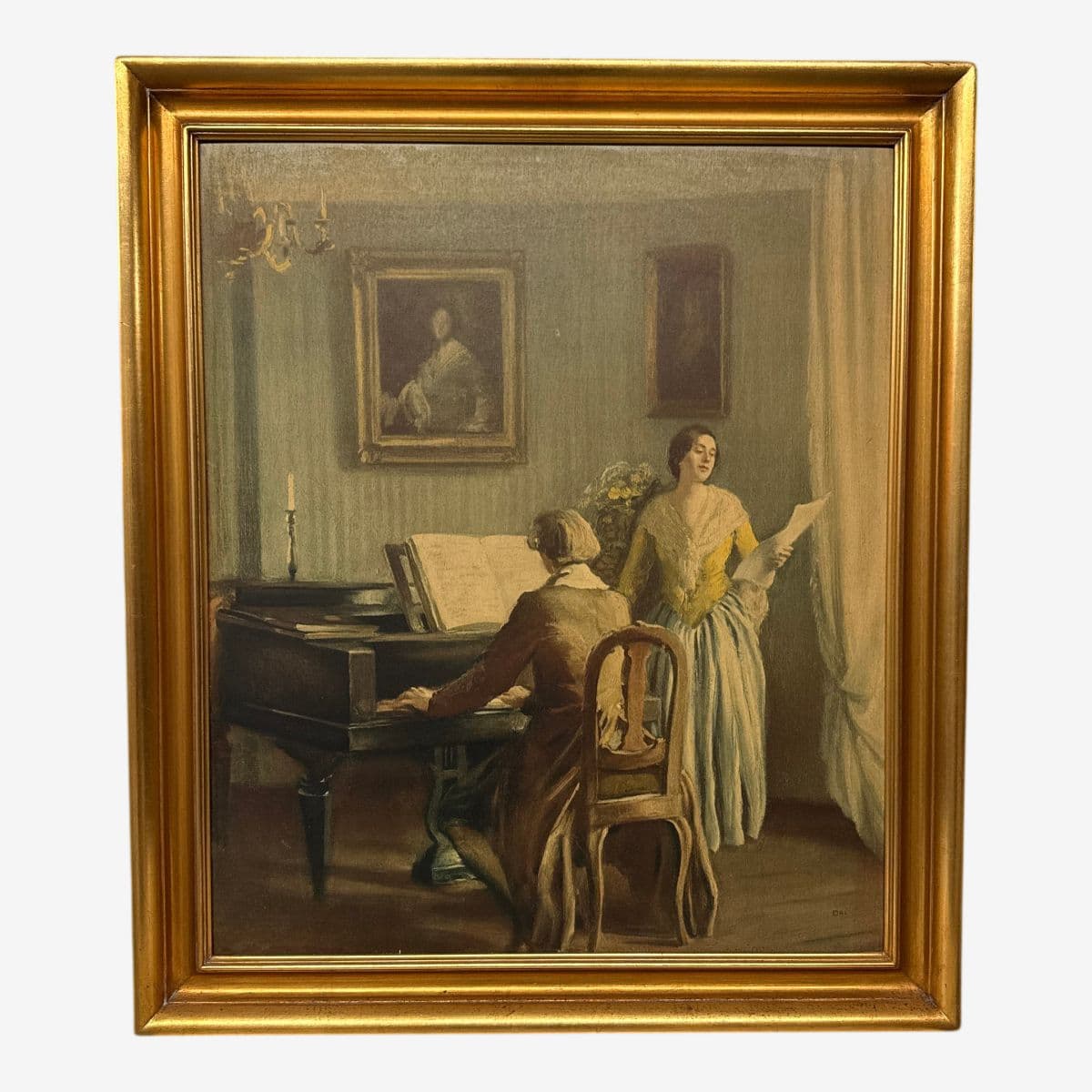 Richard Schaupp "The Adagio" Reproduction Painting, Framed - Image 1