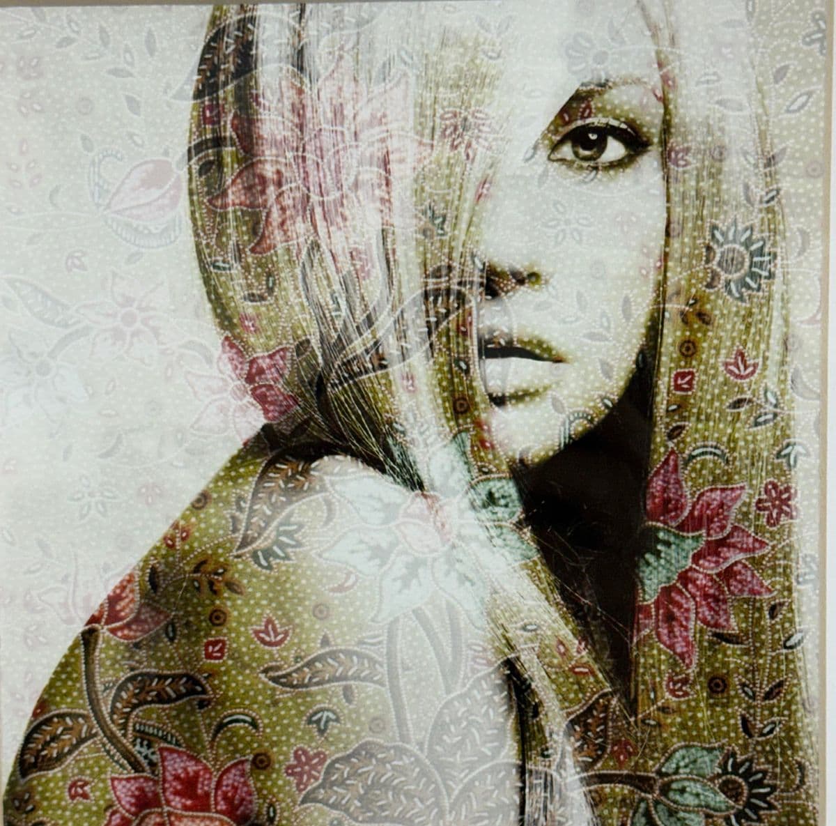 Portrait of Woman With Paisley Overlay, Framed - Thumbnail 7