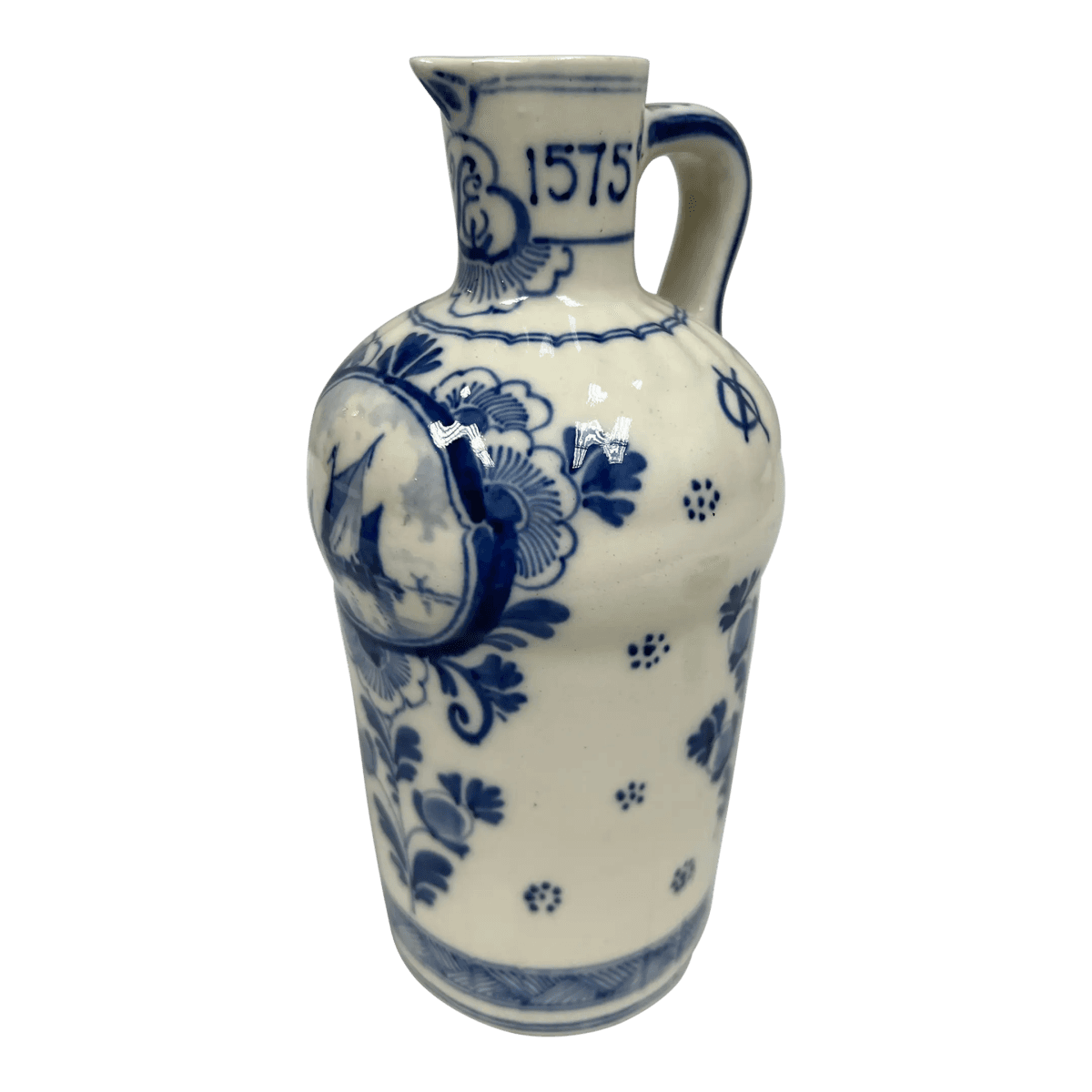 Vintage Ervin Lucas Bols Delft Blue Decanter Jug - Thumbnail 2