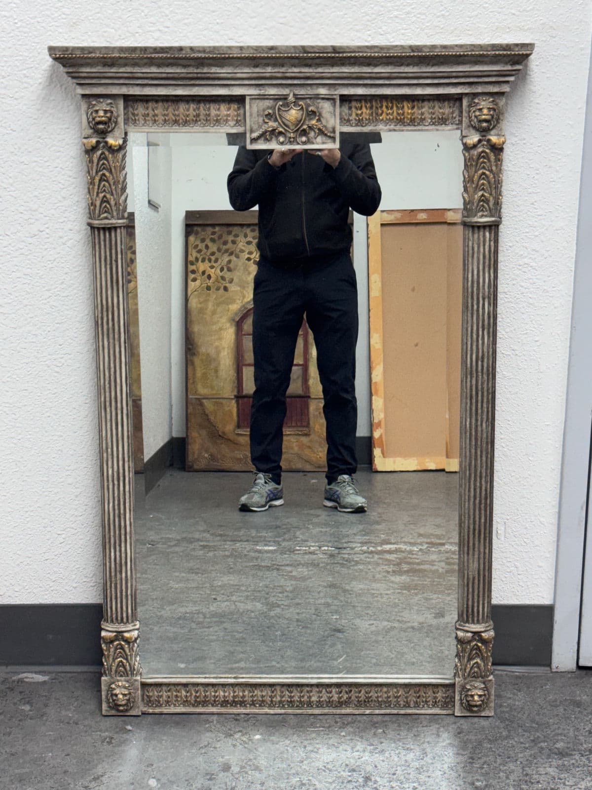 Circa 1990's Alden Furniture Neoclassical-Style Carved Wood Mirror - Thumbnail 10