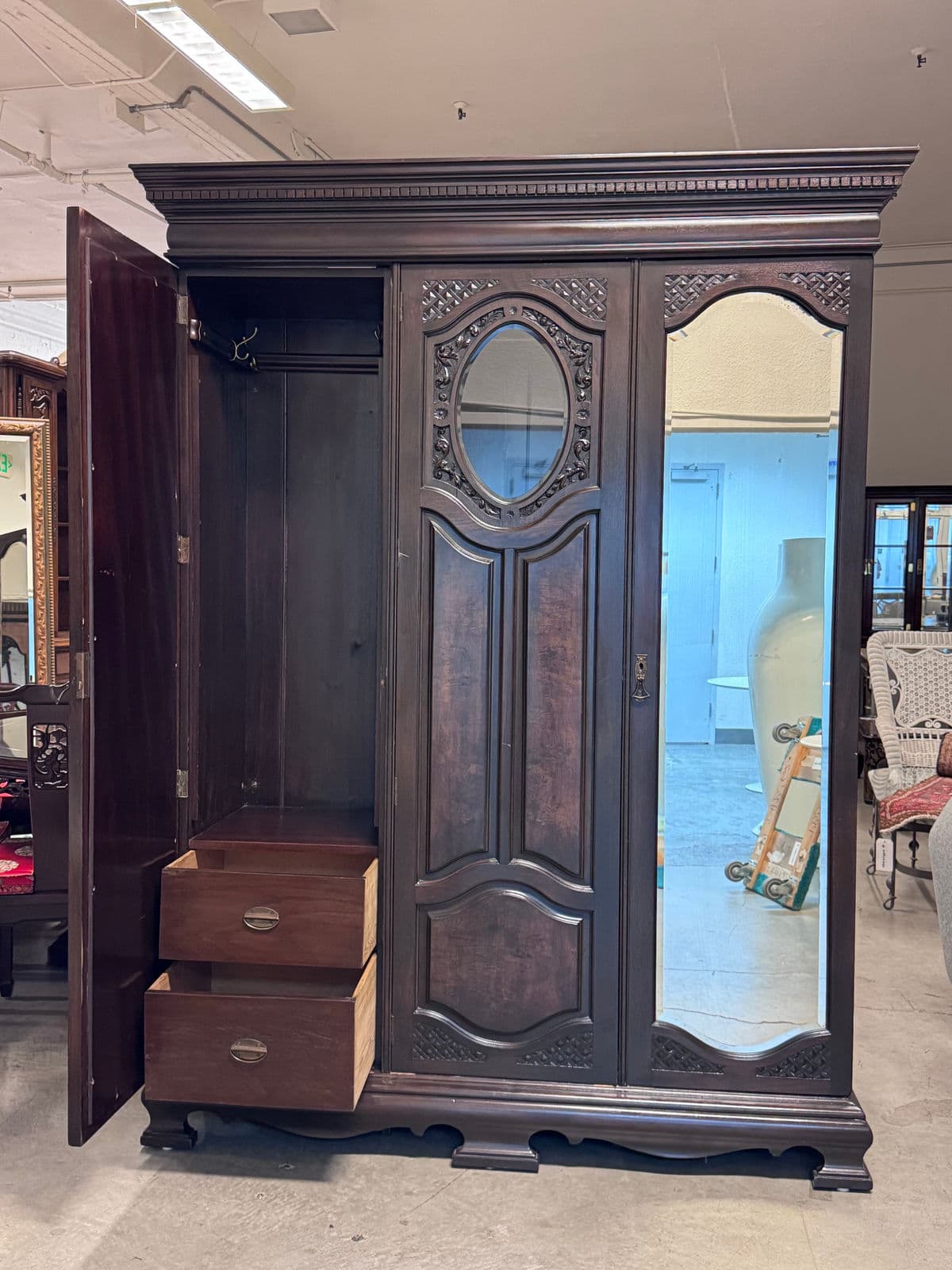 Antique Modular Double Mirror Wardrobe - Thumbnail 5