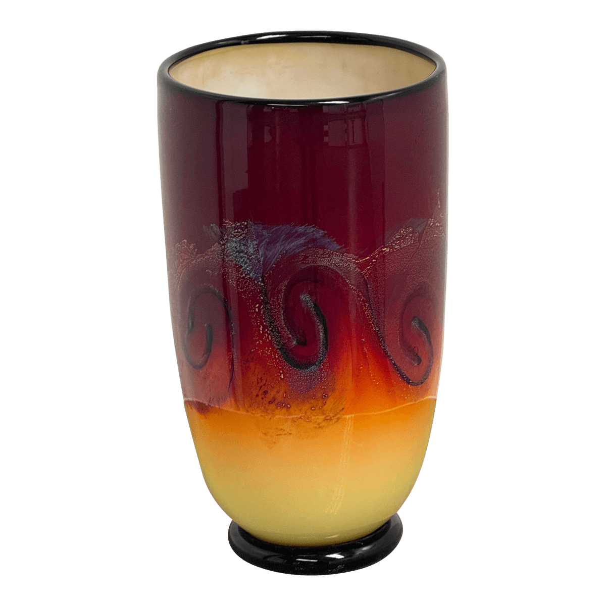 Nicholas Cash Nourot Hand-Blown Art Glass Vase - Thumbnail 2