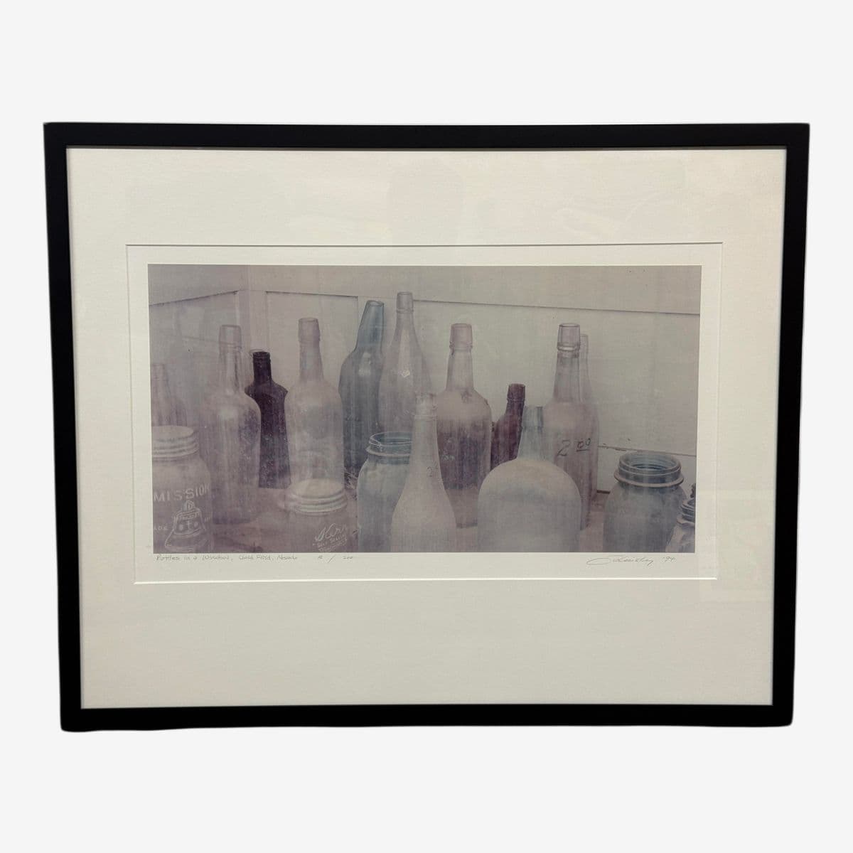Circa 1994 Steve Solinsky "Bottles in a Window" LTD Edition 15 of 200 Photograph, Signed - Image 1