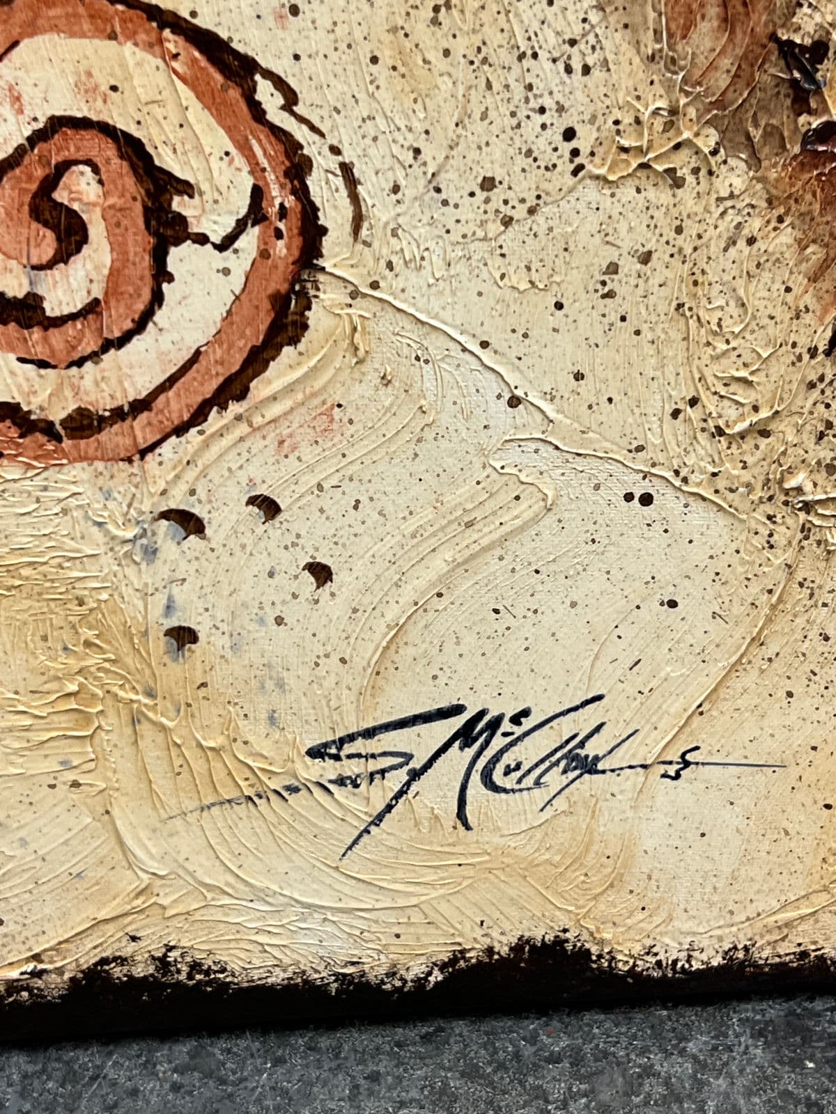 Circa 2002 Stephen K. McCullough. “Bird Headed Shamans” Original Acrylic Indian Painting - Thumbnail 11