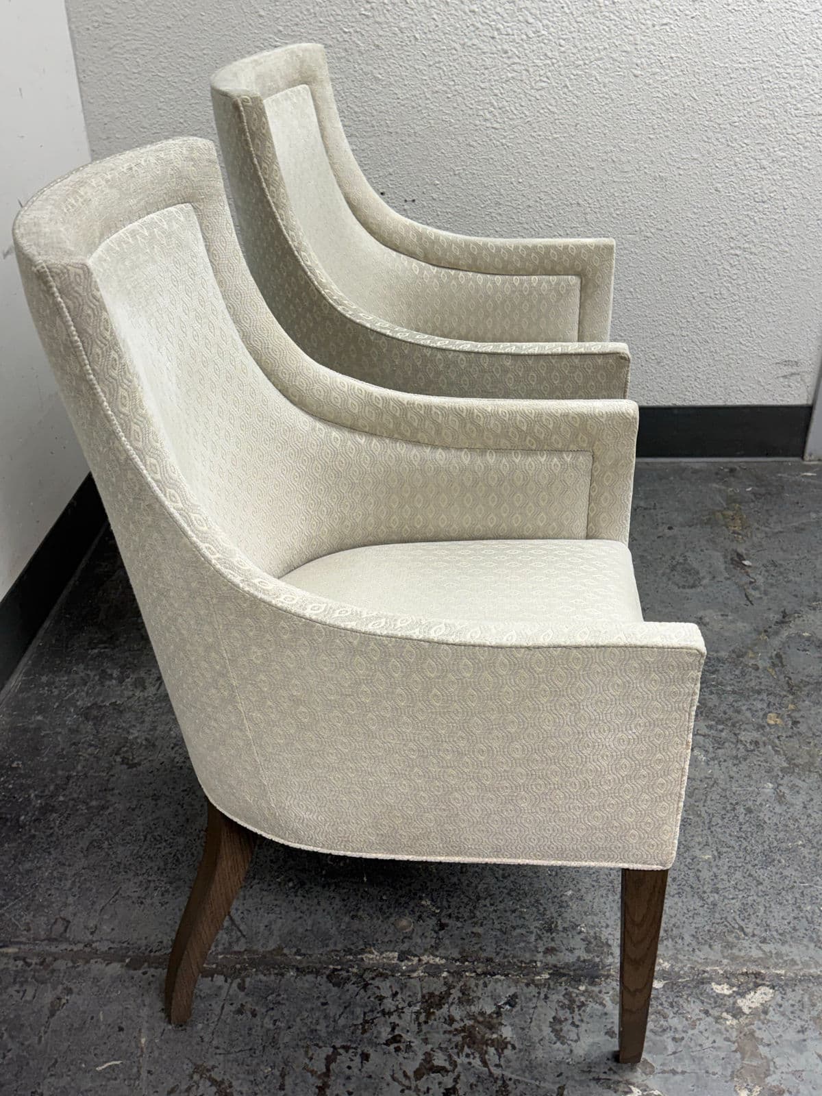 Custom Design Slope Arm Chairs, Pair - Thumbnail 8