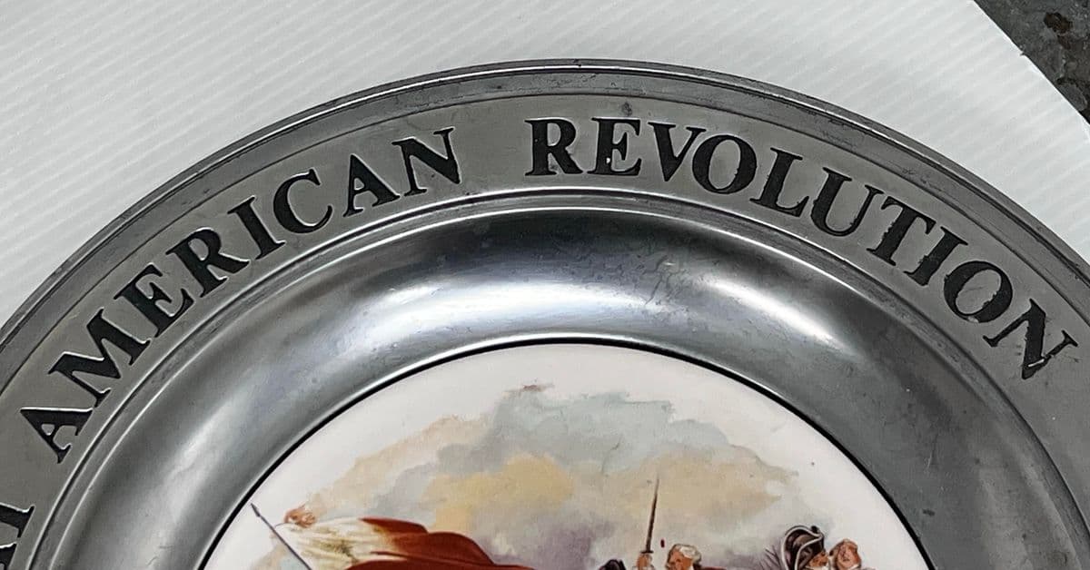 200 Year Anniversary the Great American Revolution Pewter Plates, Set of Six - Thumbnail 10