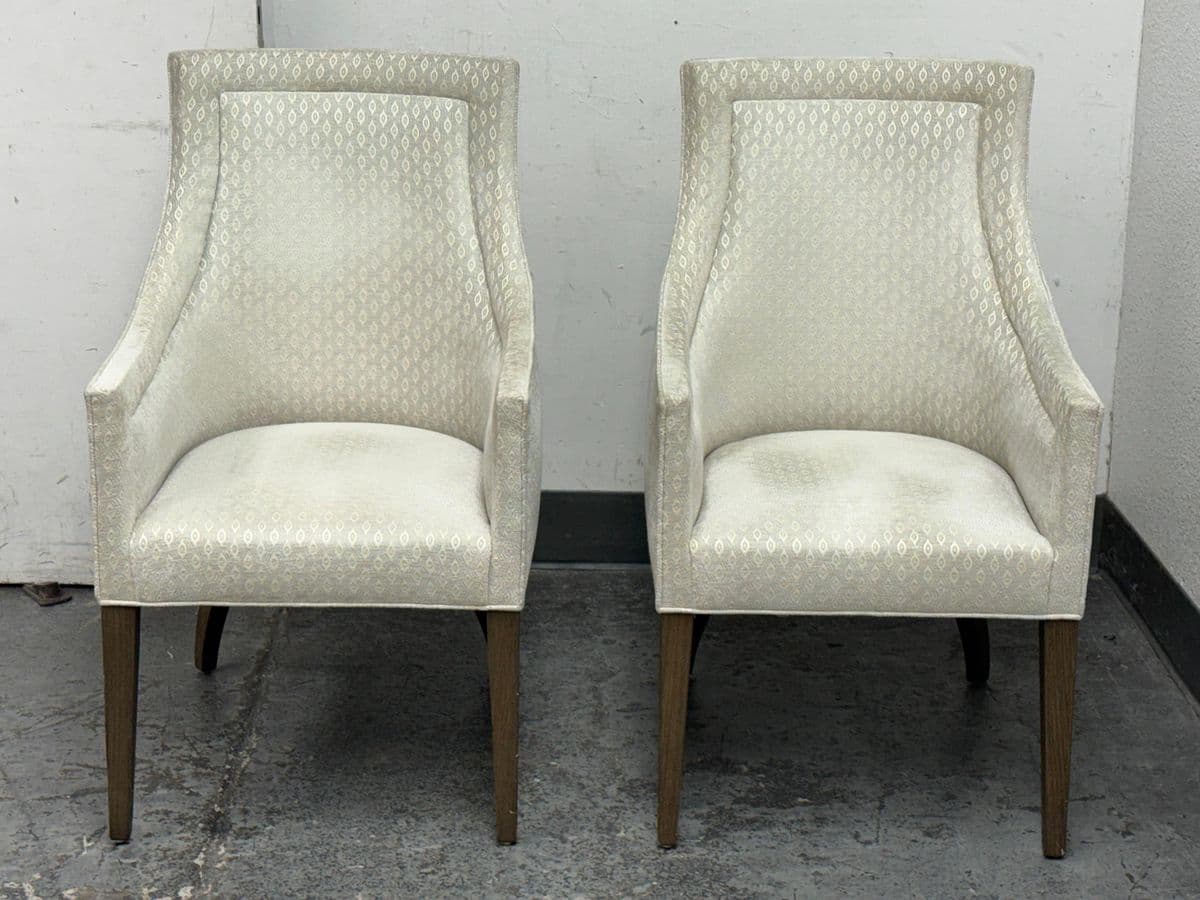 Custom Design Slope Arm Chairs, Pair - Thumbnail 3