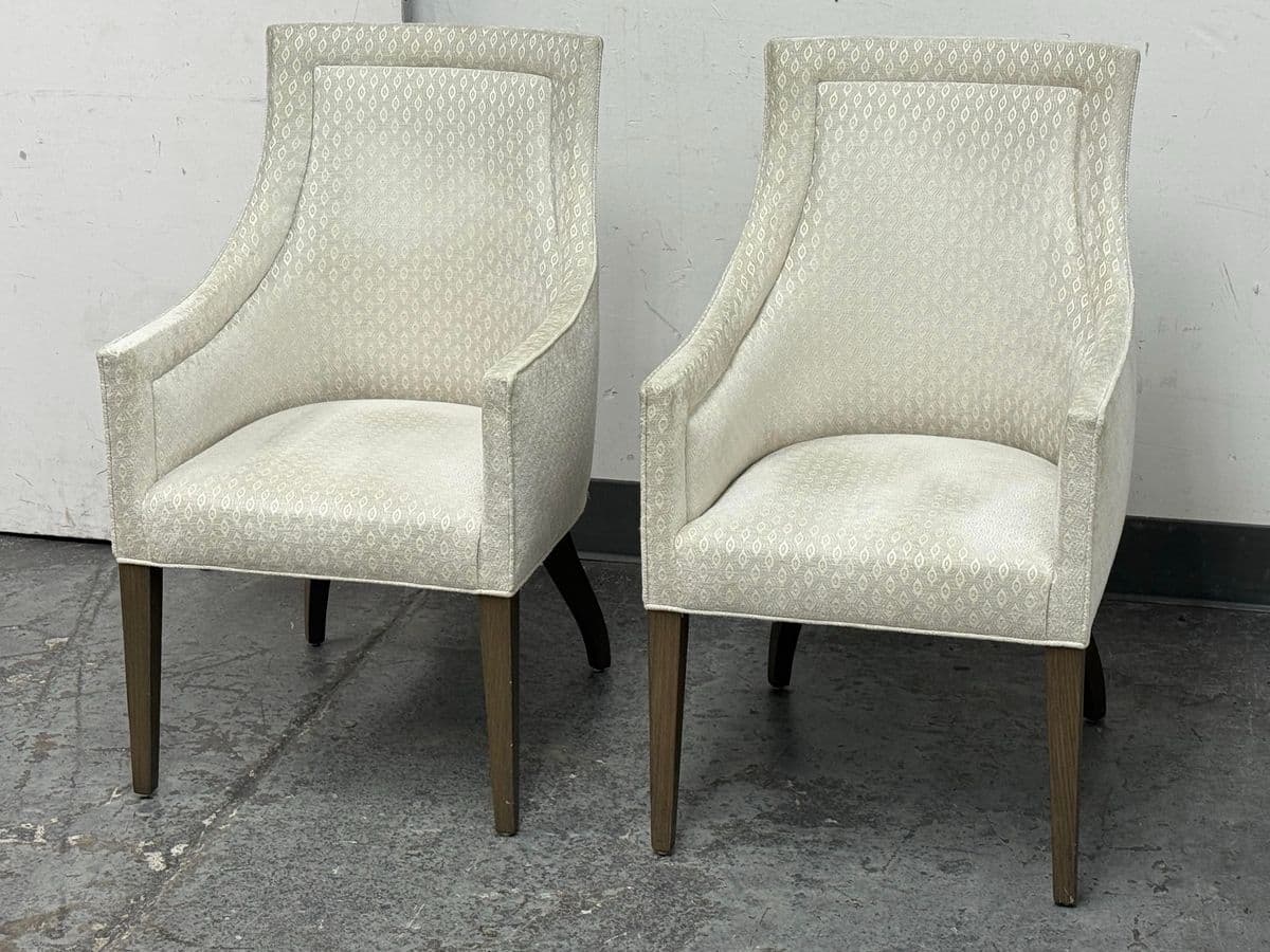 Custom Design Slope Arm Chairs, Pair - Thumbnail 13