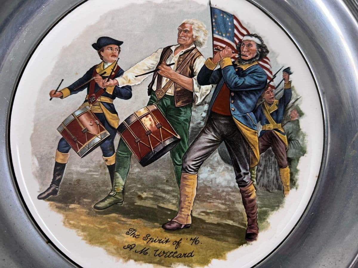 200 Year Anniversary the Great American Revolution Pewter Plates, Set of Six - Thumbnail 7