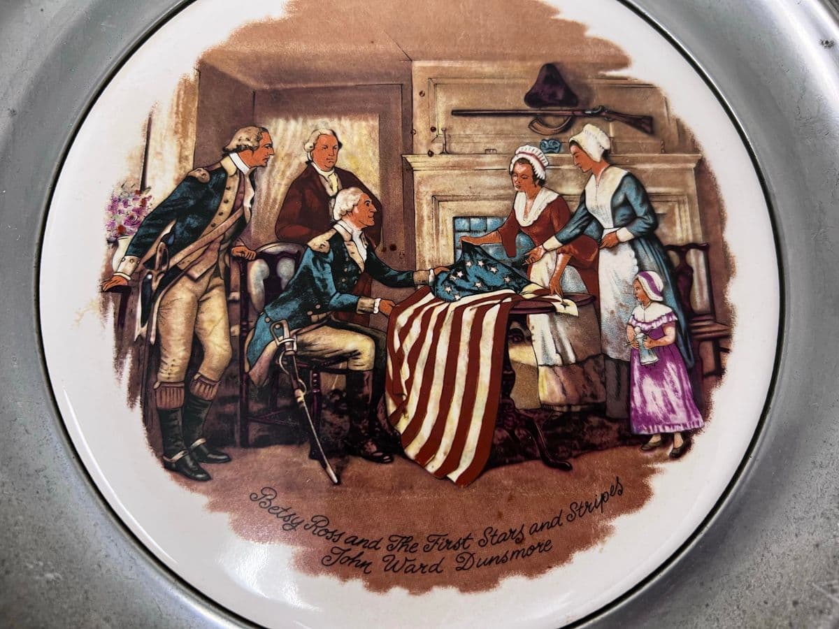 200 Year Anniversary the Great American Revolution Pewter Plates, Set of Six - Thumbnail 4