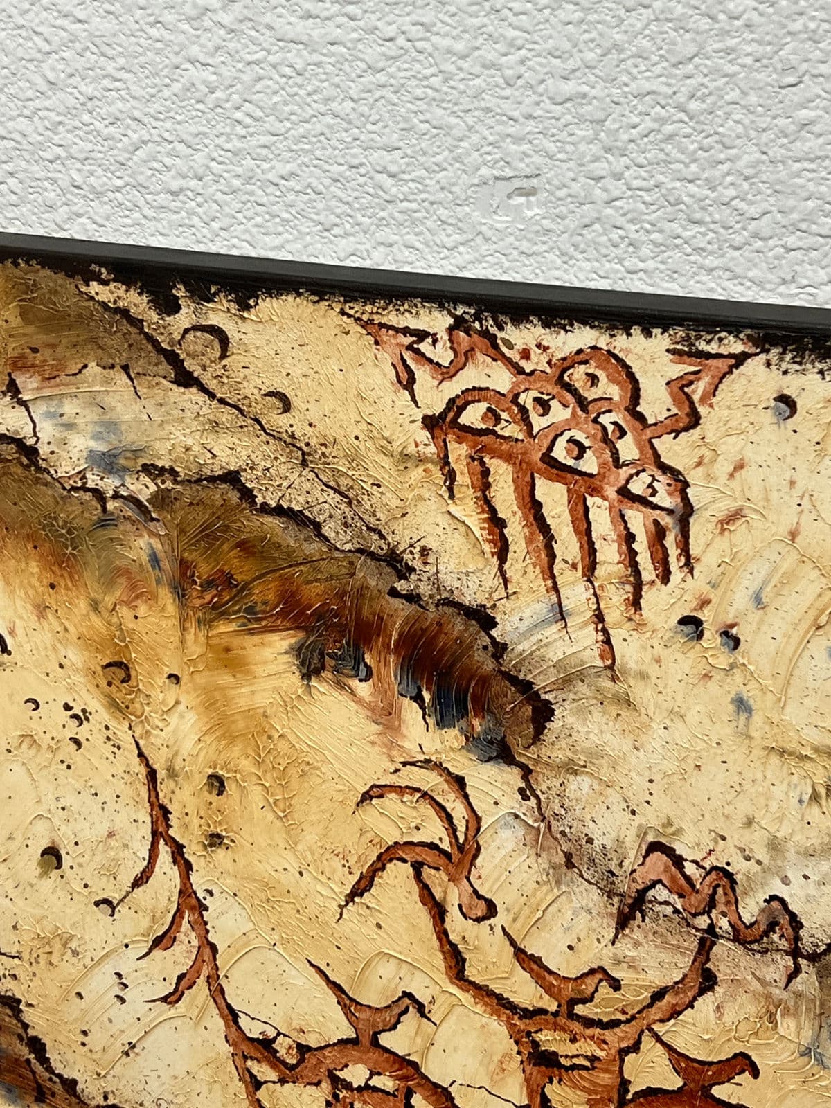 Circa 2002 Stephen K. McCullough. “Bird Headed Shamans” Original Acrylic Indian Painting - Thumbnail 8