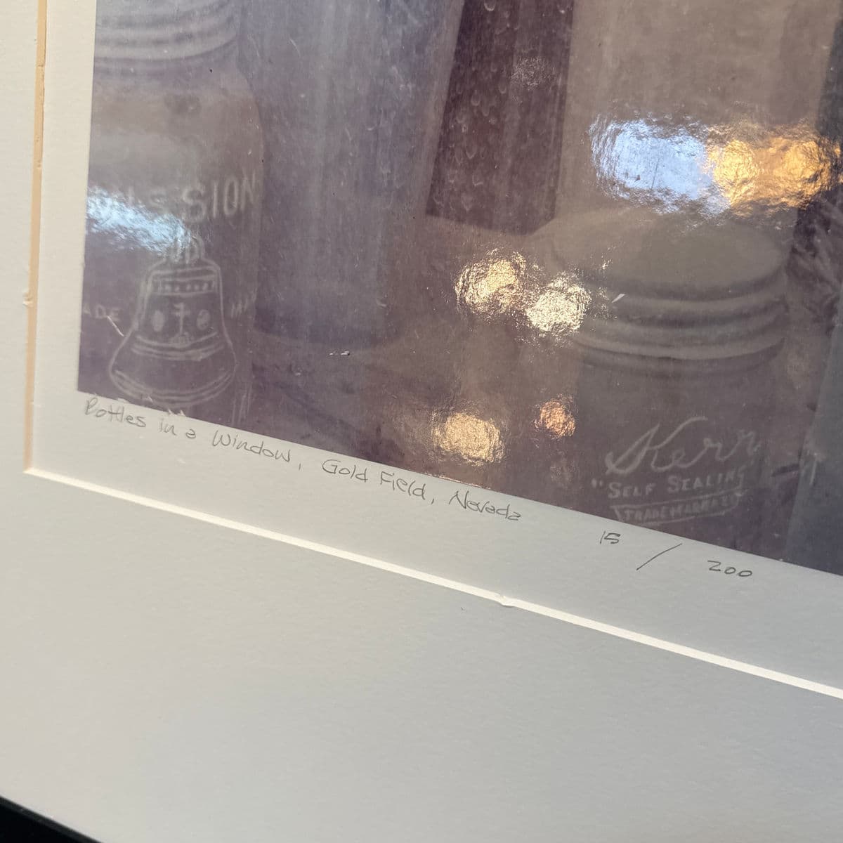 Circa 1994 Steve Solinsky "Bottles in a Window" LTD Edition 15 of 200 Photograph, Signed - Thumbnail 8