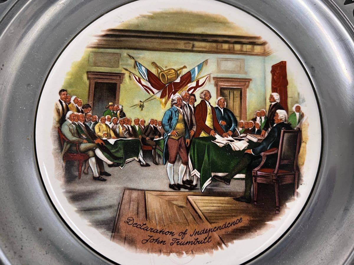 200 Year Anniversary the Great American Revolution Pewter Plates, Set of Six - Thumbnail 3