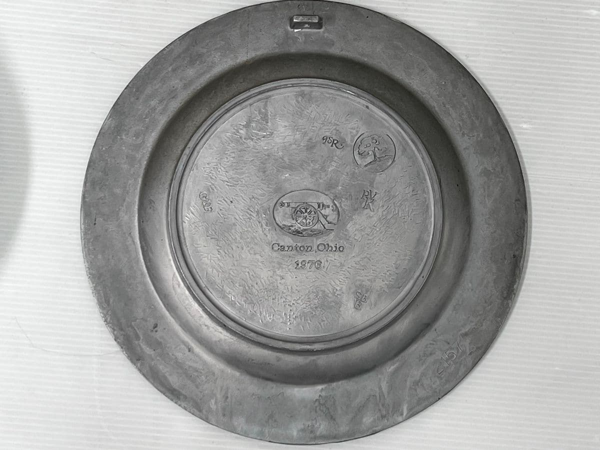 200 Year Anniversary the Great American Revolution Pewter Plates, Set of Six - Thumbnail 12