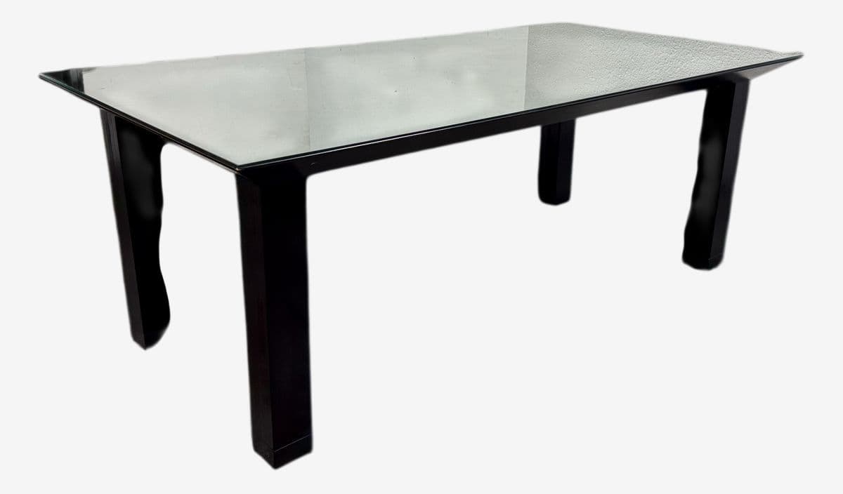 Conde House Ohashi Table + Granite Inlay + Glass Top - Image 1