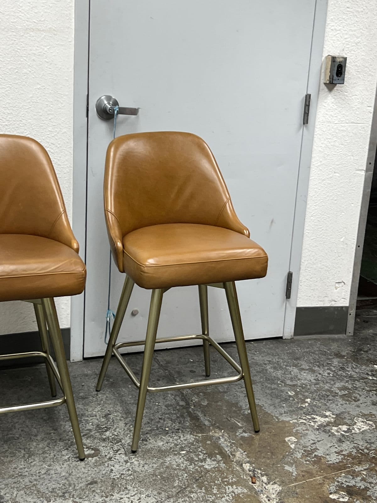 West Elm Mid Century Swivel Counter Stools, Pair - Thumbnail 5