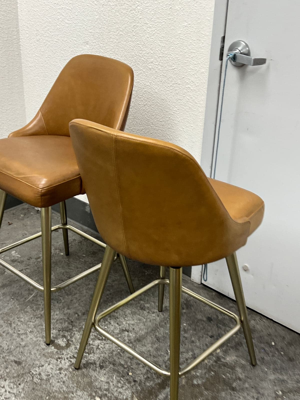 West Elm Mid Century Swivel Counter Stools, Pair - Thumbnail 7