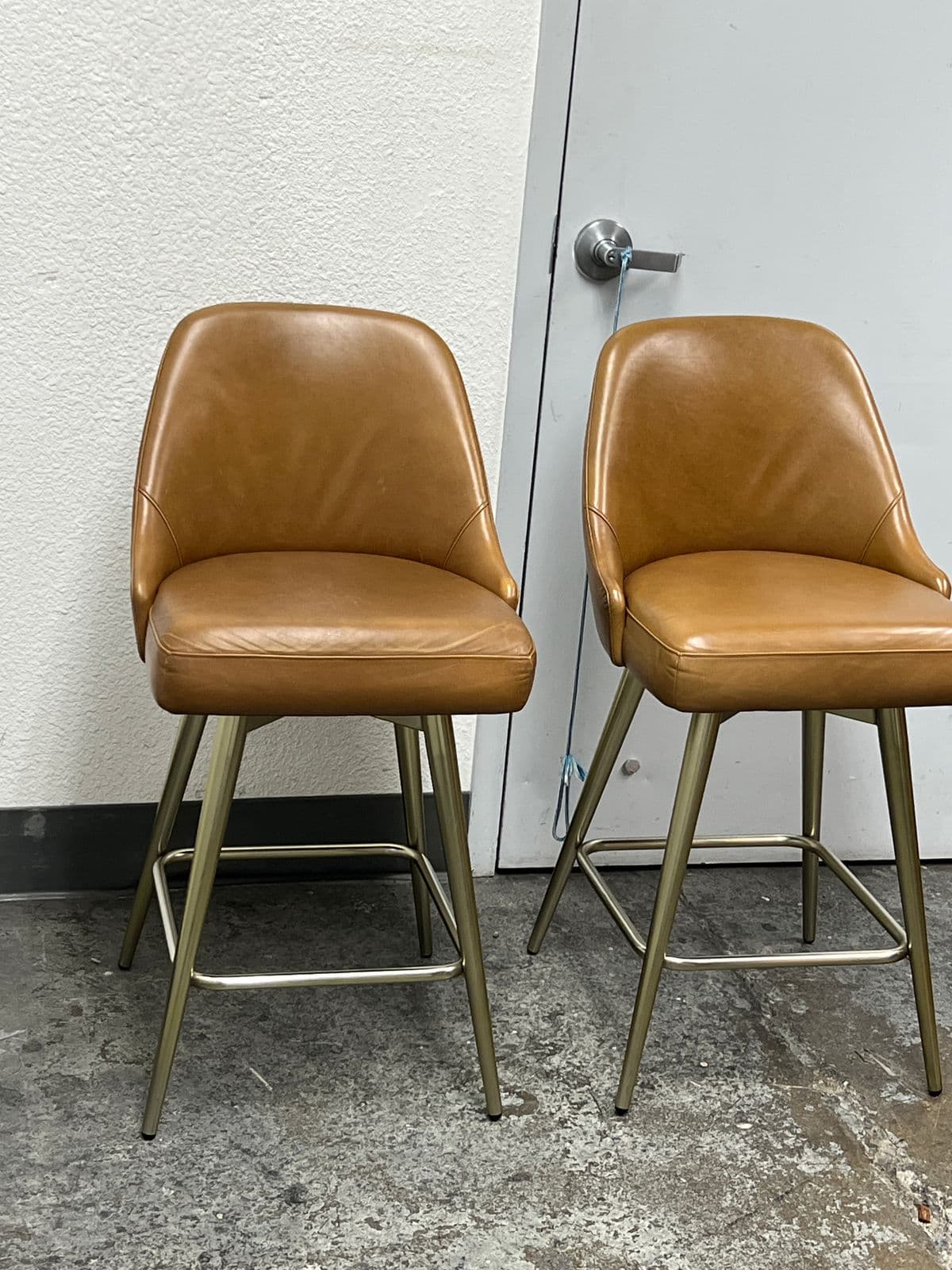 West Elm Mid Century Swivel Counter Stools, Pair - Thumbnail 9