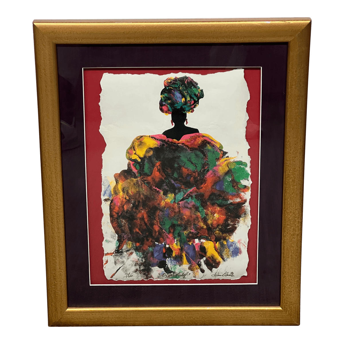 Selma Joyce Glass "Exotic Lady" Limited Edition Print Edition 74 of 1700, Signed - Thumbnail 2