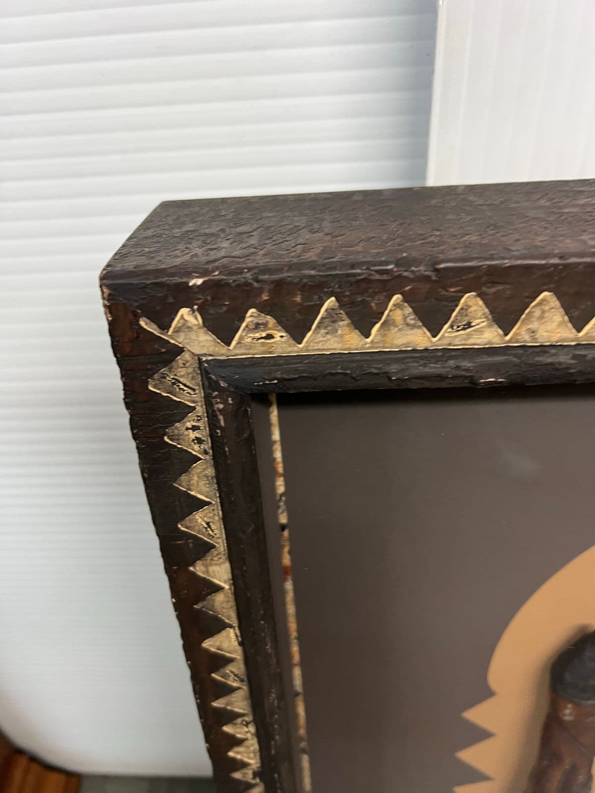 Vintage Collection of African Figures, Mounted and Framed - Thumbnail 13