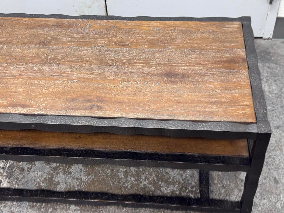 Bassett Furniture Wood + Metal Tiered Coffee Table - Thumbnail 11