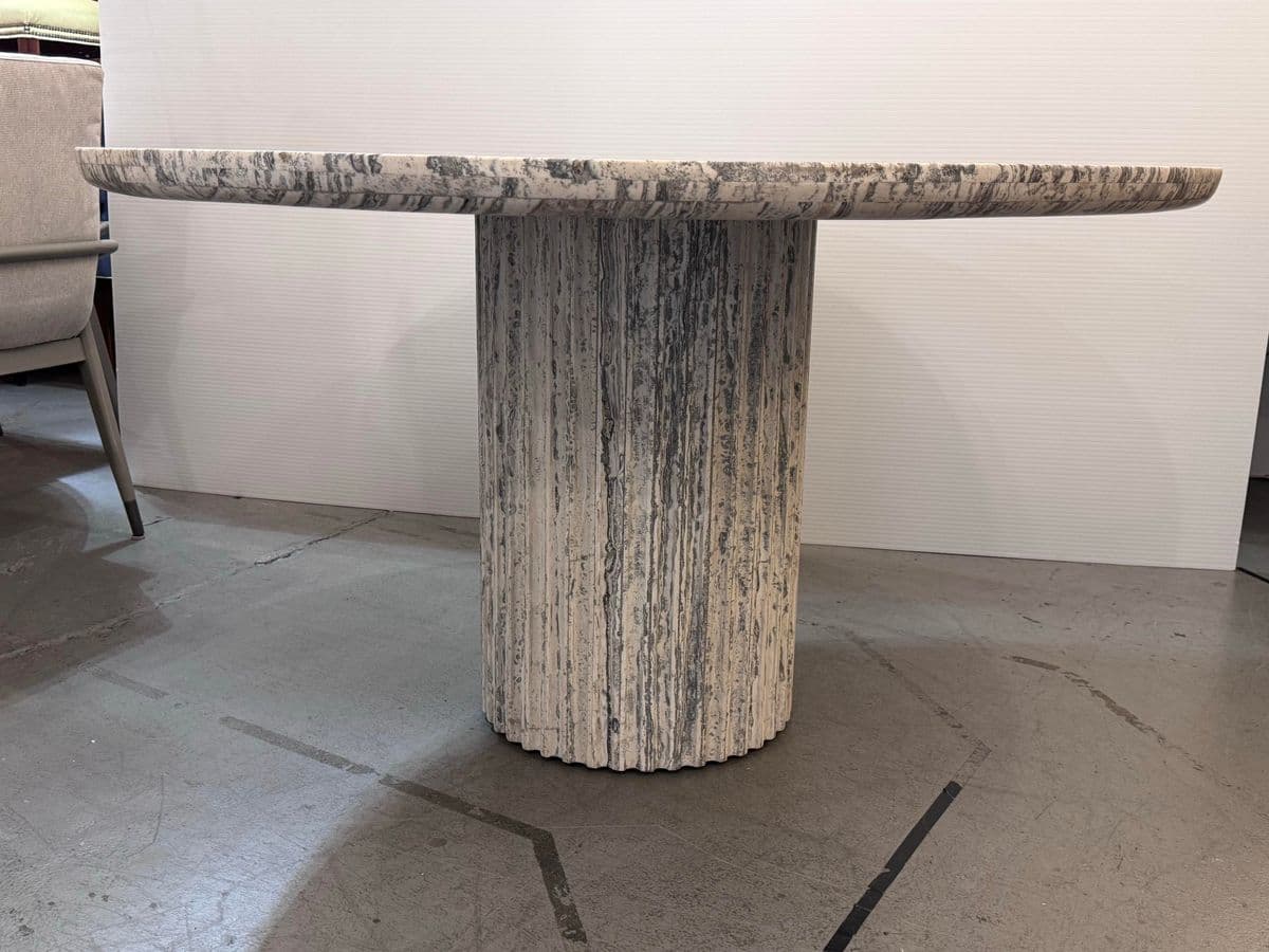 Universal Furniture Modern Meadow White Travertine Dining Table - Thumbnail 6