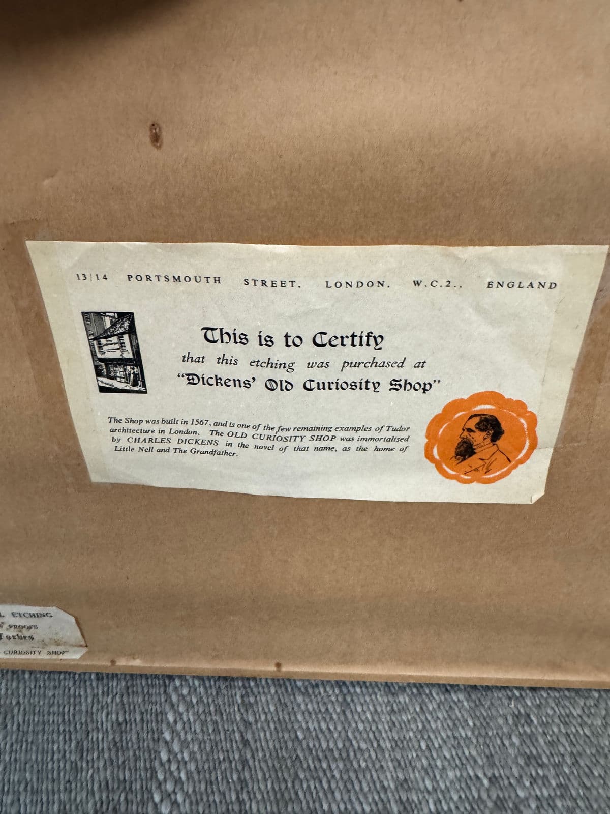 Cecil Forbes for Dickens' Old Curiosity Shop Anne Hathaway's Cottage Etching, Signed - Thumbnail 11