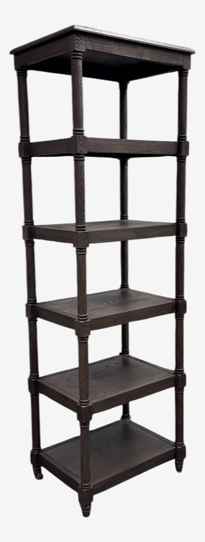 Restoration Hardware Weathered Oak Wood Etagere - Image 1