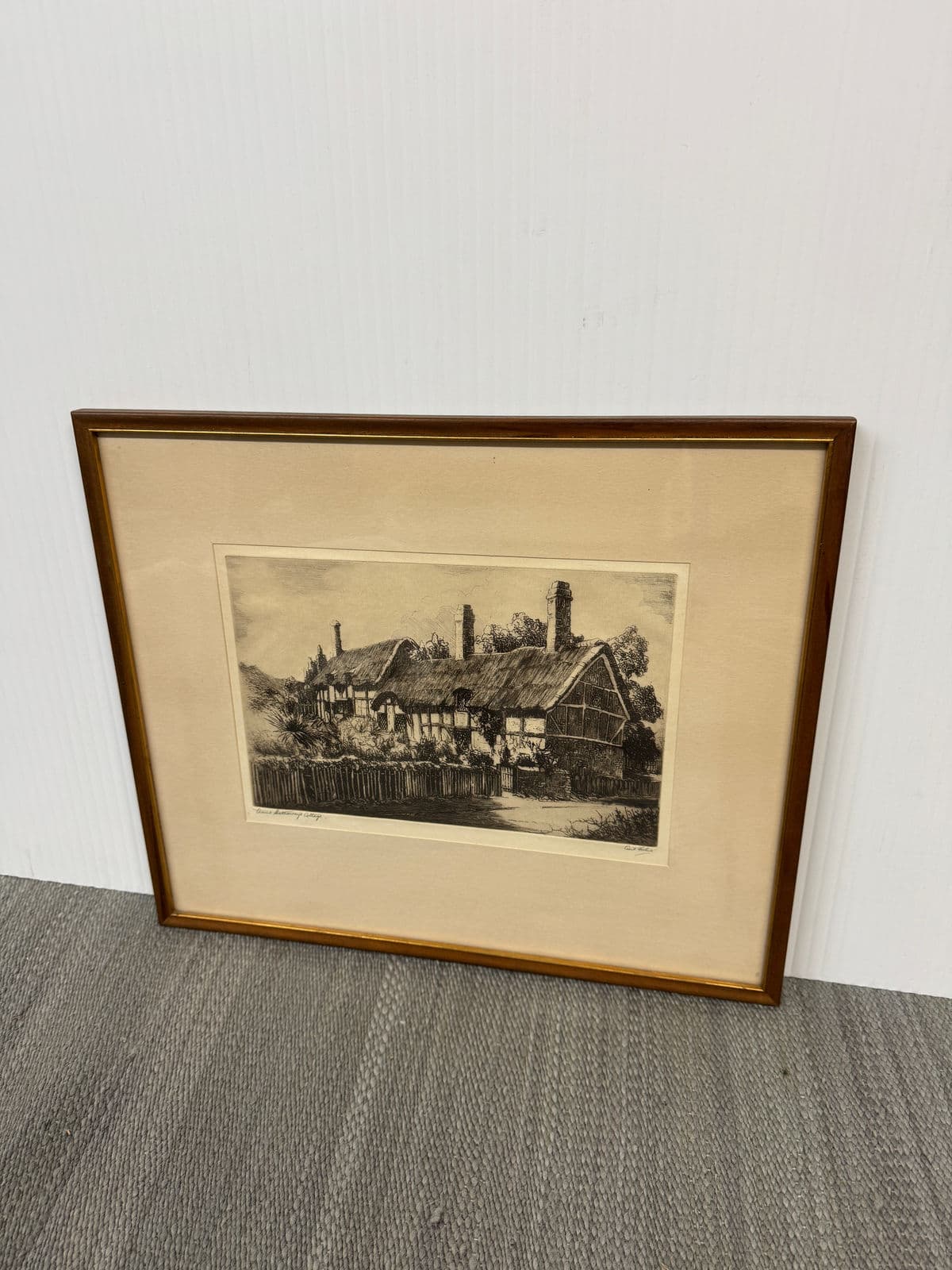 Cecil Forbes for Dickens' Old Curiosity Shop Anne Hathaway's Cottage Etching, Signed - Thumbnail 5