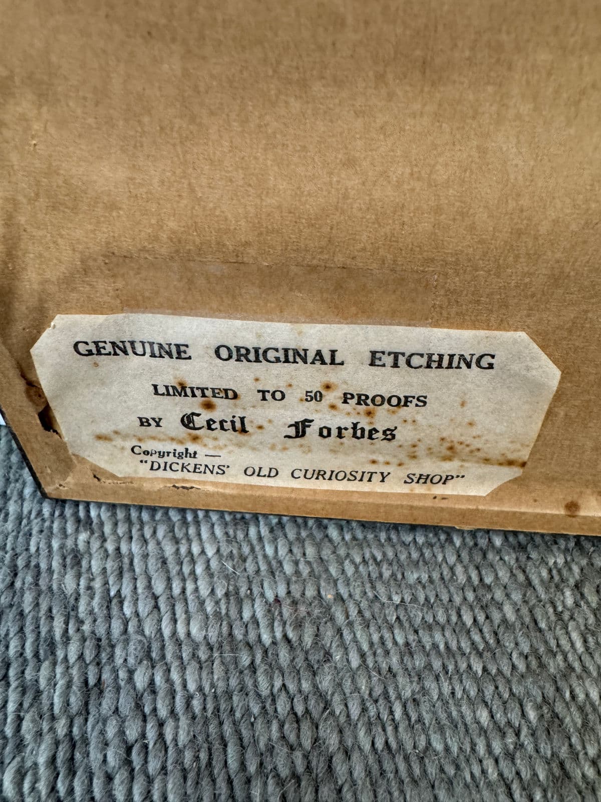 Cecil Forbes for Dickens' Old Curiosity Shop Anne Hathaway's Cottage Etching, Signed - Thumbnail 8