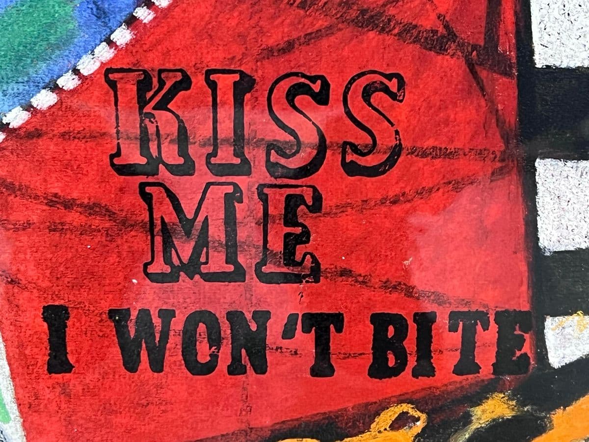 Circa 1965 Richard Merkin "Imaginary Portrait of Michael Frimkiss" Original Mixed Media Art Work, Framed - Thumbnail 9