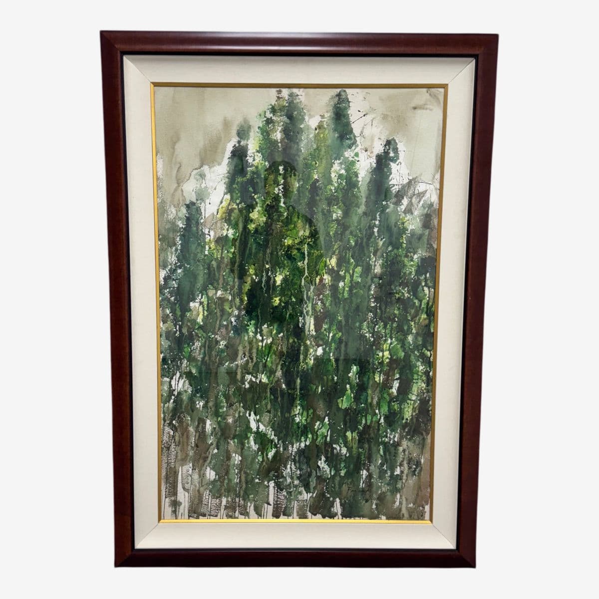 Circa 1936 Artist Fuimark Watercolor Painting - Image 1