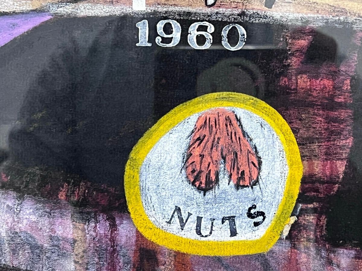 Circa 1965 Richard Merkin "Imaginary Portrait of Michael Frimkiss" Original Mixed Media Art Work, Framed - Thumbnail 8