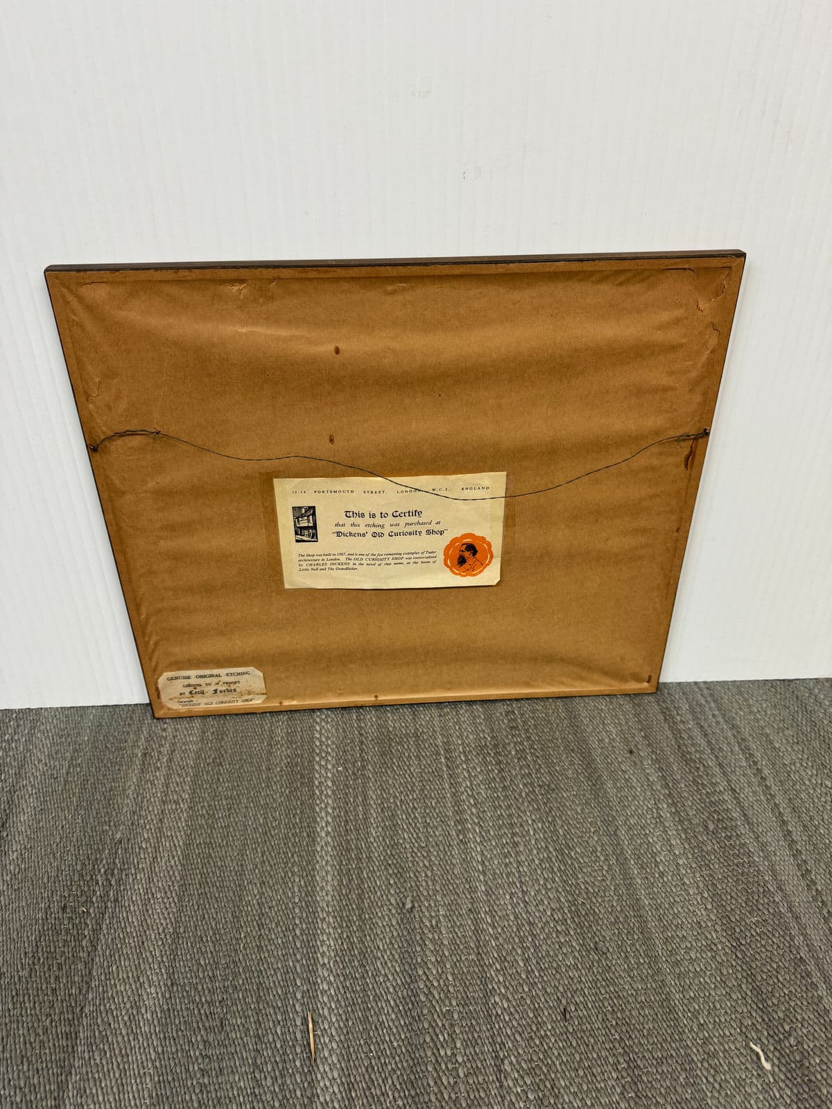 Cecil Forbes for Dickens' Old Curiosity Shop Anne Hathaway's Cottage Etching, Signed - Thumbnail 7