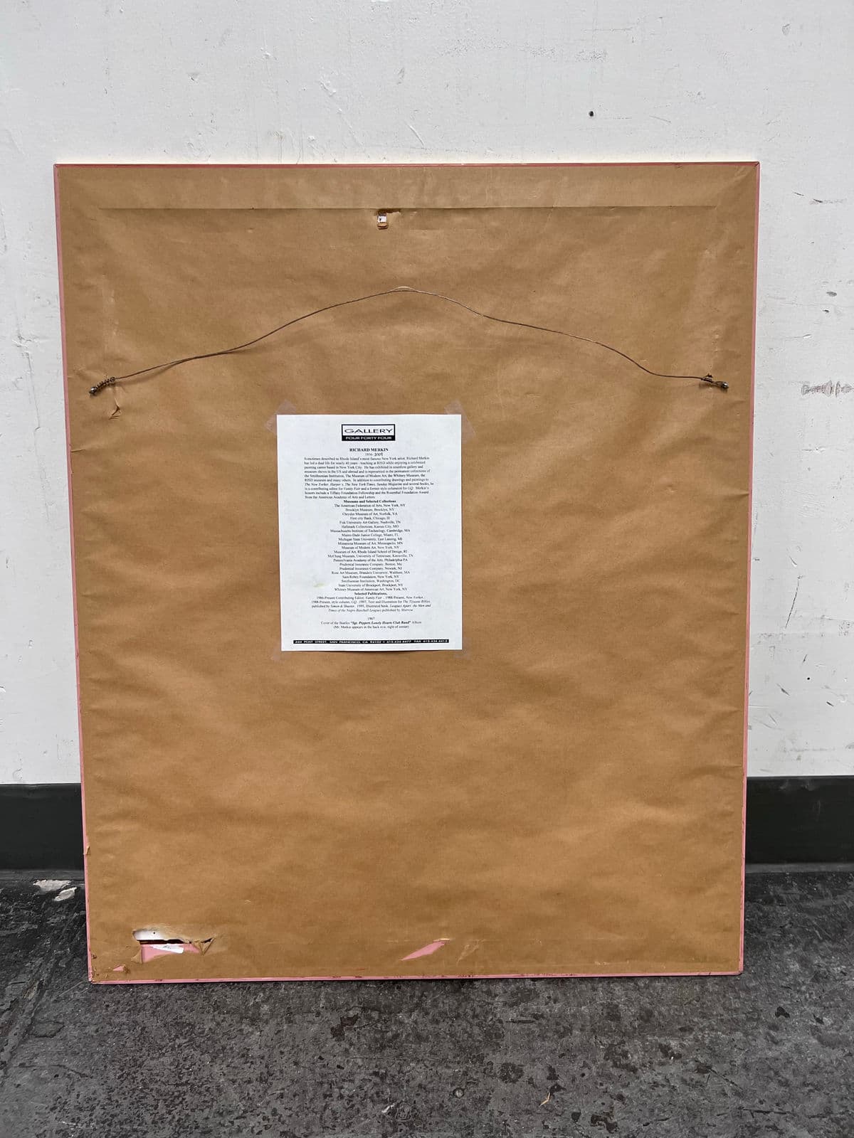 Circa 1965 Richard Merkin "Imaginary Portrait of Michael Frimkiss" Original Mixed Media Art Work, Framed - Thumbnail 12