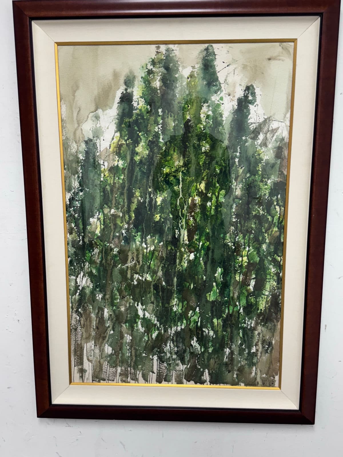 Circa 1936 Artist Fuimark Watercolor Painting - Thumbnail 4