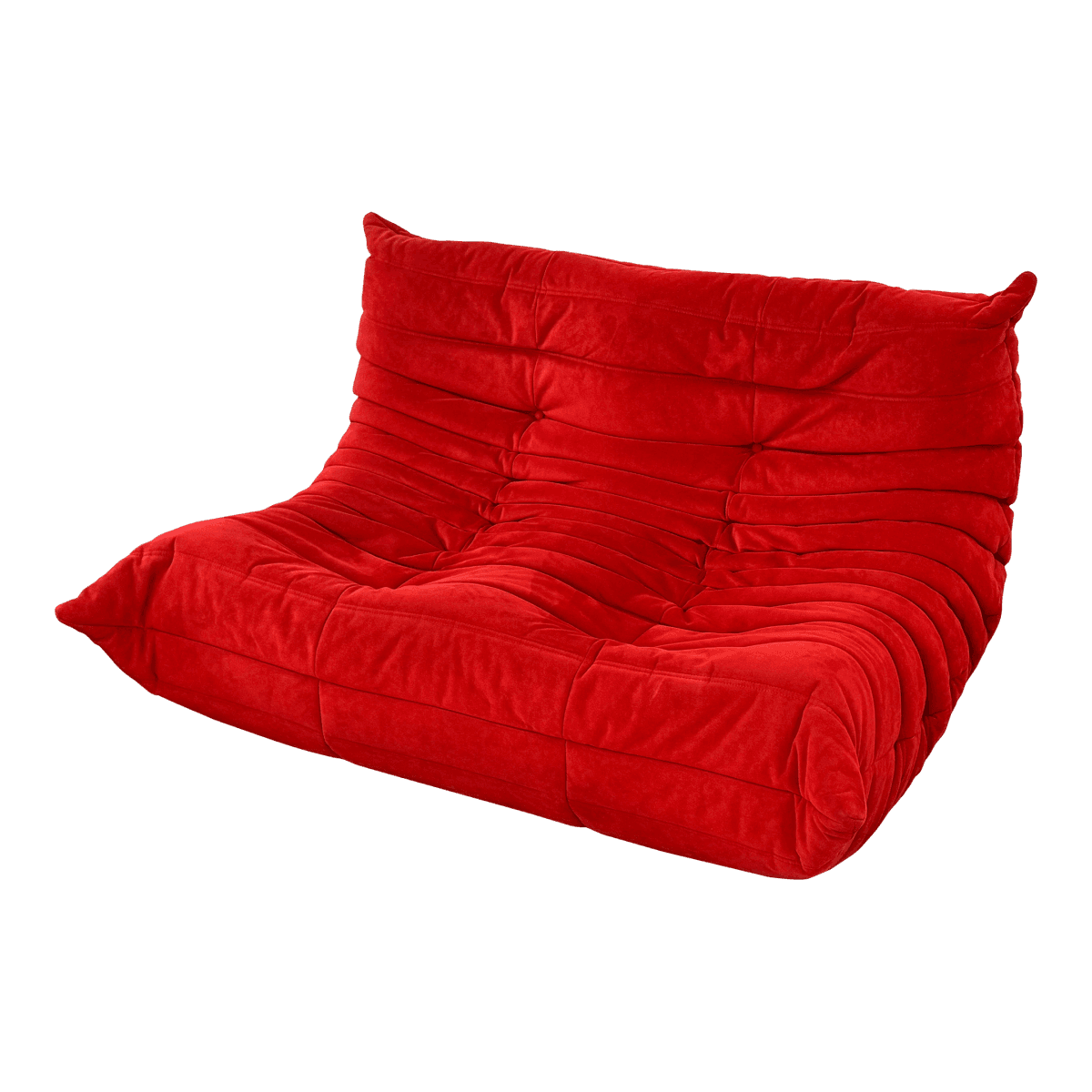 Michel Ducaroy for Ligne Roset Togo Armless Loveseat, Alcantara Goya Red - Thumbnail 2