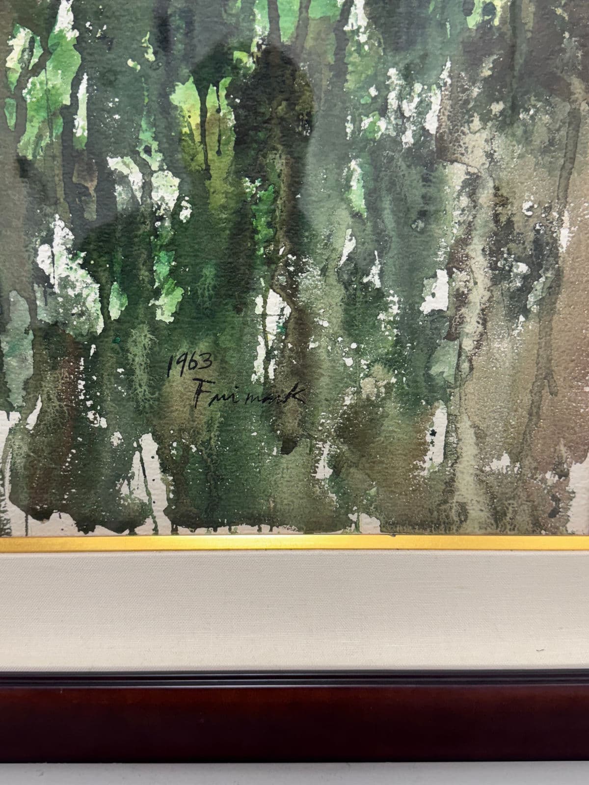 Circa 1936 Artist Fuimark Watercolor Painting - Thumbnail 5