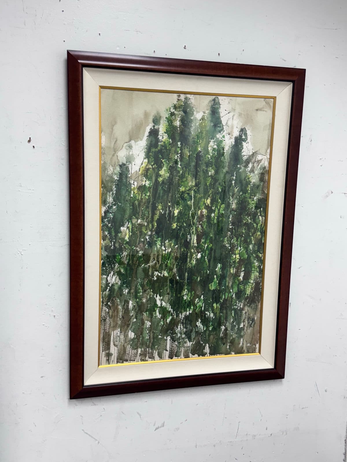 Circa 1936 Artist Fuimark Watercolor Painting - Thumbnail 3