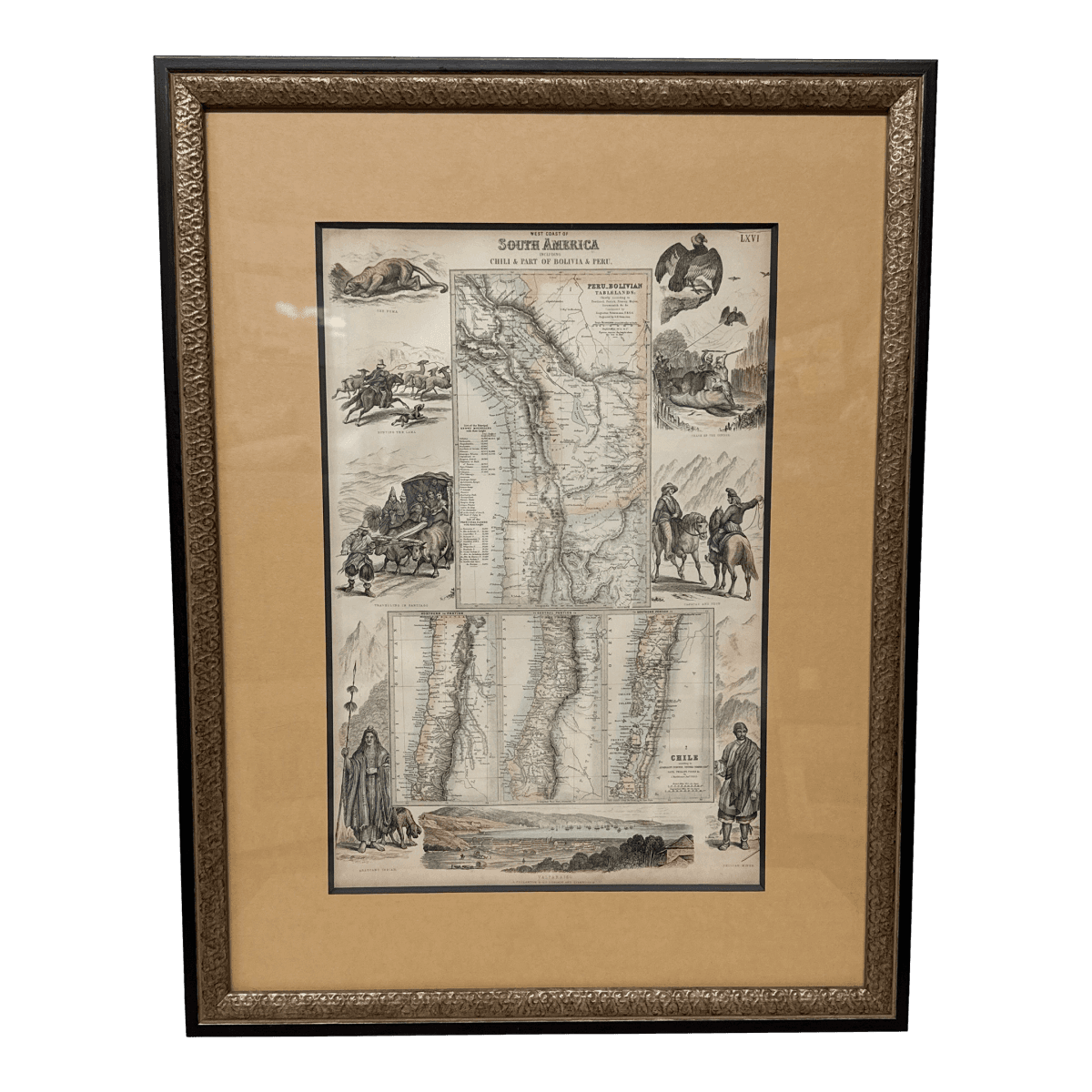 Circa 1860 West Coast of South America Original Print + Certificate of Authenticity - Thumbnail 2