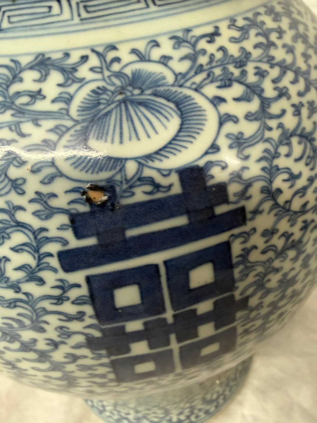 Late 19th Century Chinese Double Happiness Porcelain Ginger Jar - Thumbnail 10