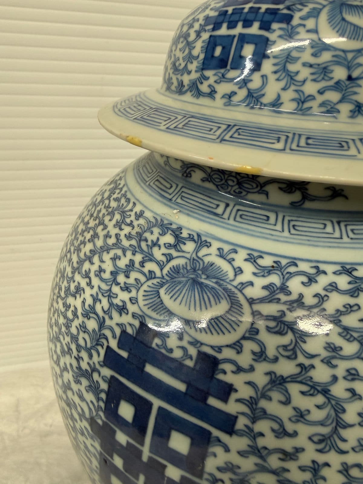 Late 19th Century Chinese Double Happiness Porcelain Ginger Jar - Thumbnail 13