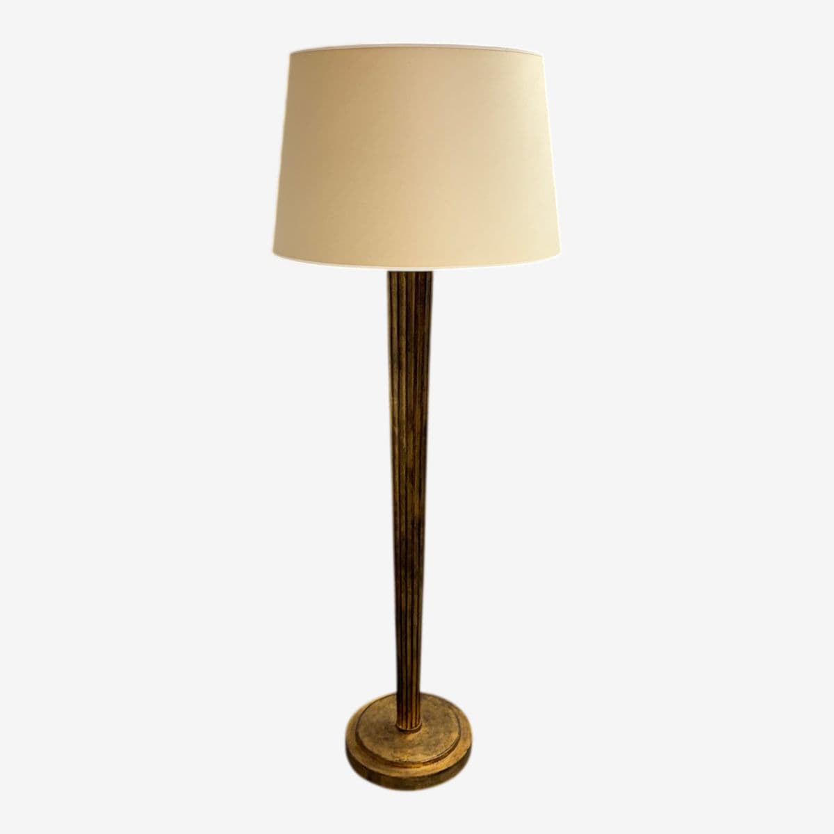 Worlds Away Caprone Fluted Wood Floor Lamp - Image 1