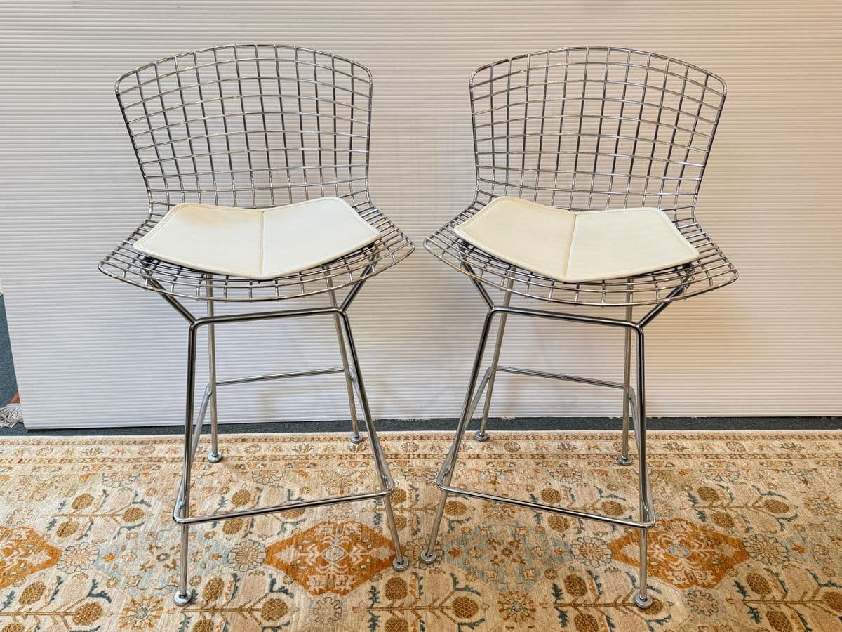 Harry Bertoia for Knoll Bertoia Counter Stools, Pair - Thumbnail 7