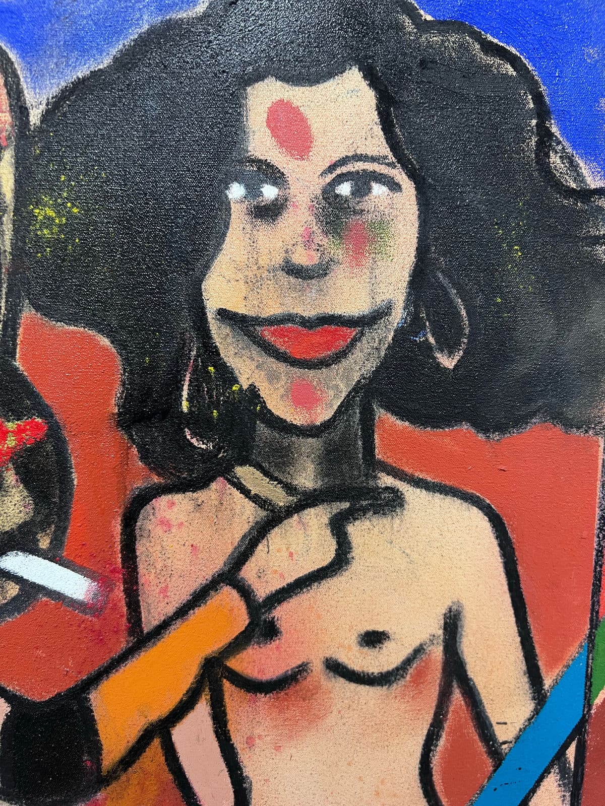 Circa 1993-95 Richard Merkin "The Archivist" Oil on Canvas Art Work, Signed - Thumbnail 7