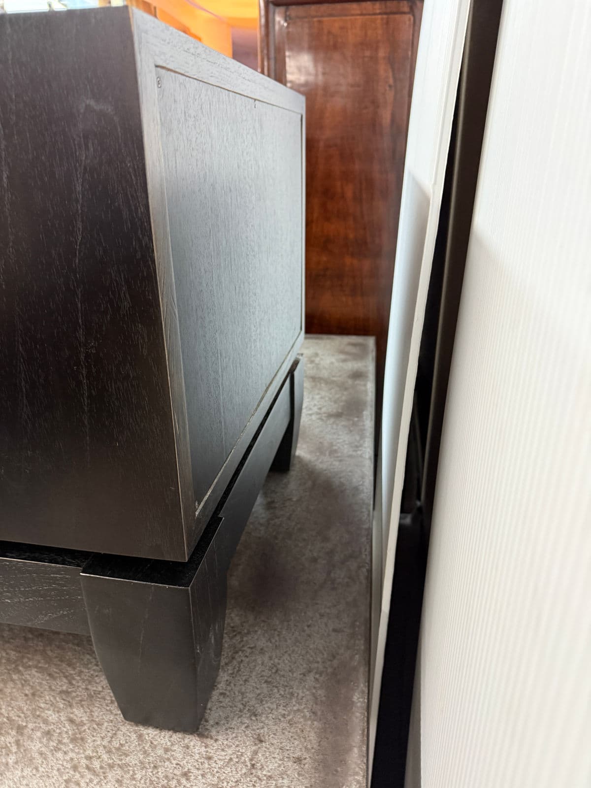 Furniturologie Brooklyn Ebony Oak Wood Nightstand - Thumbnail 13