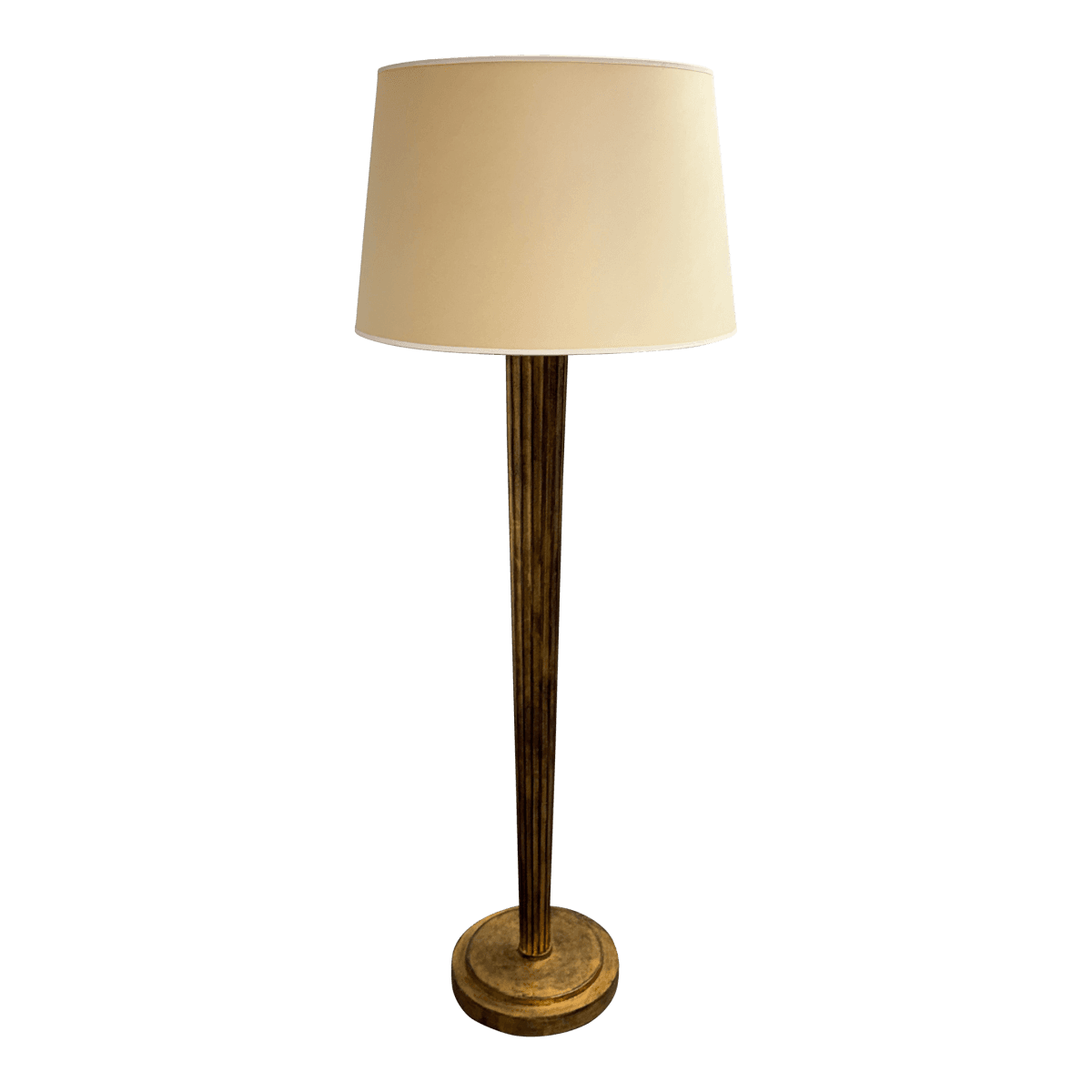 Worlds Away Caprone Fluted Wood Floor Lamp - Thumbnail 2