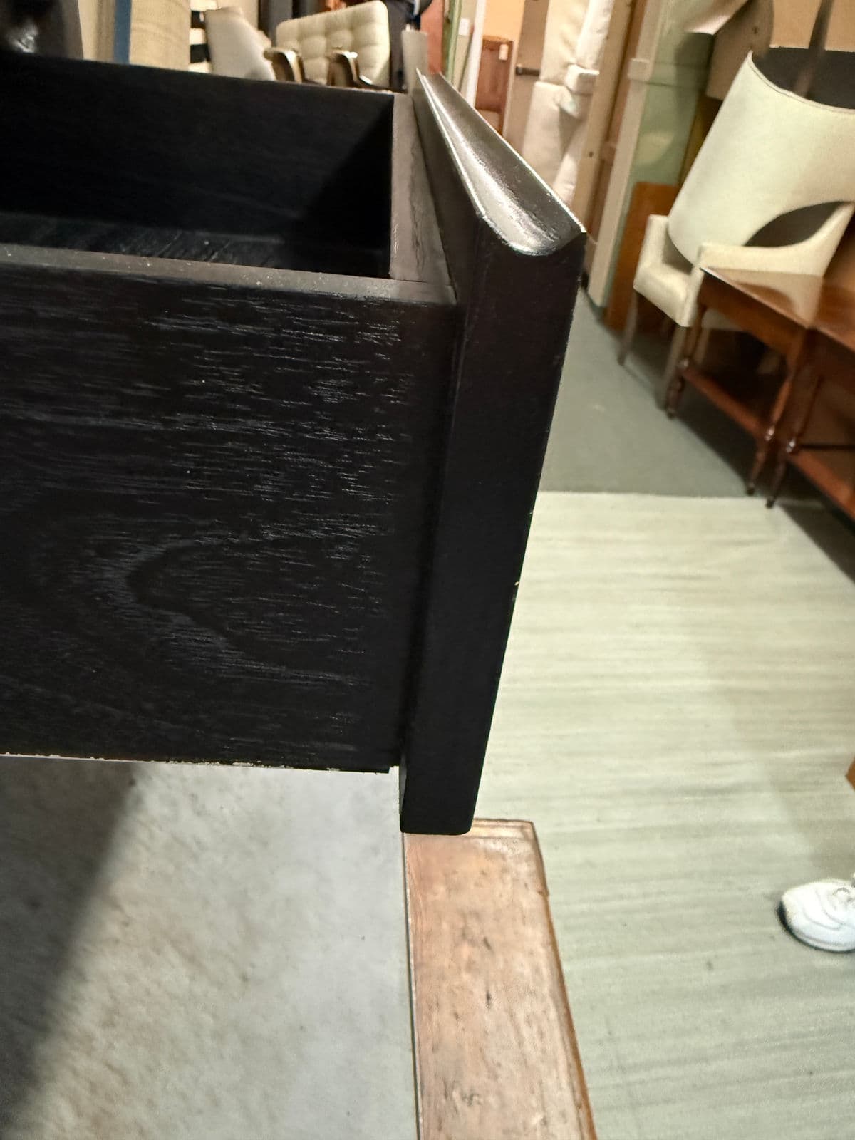Furniturologie Brooklyn Ebony Oak Wood Nightstand - Thumbnail 9