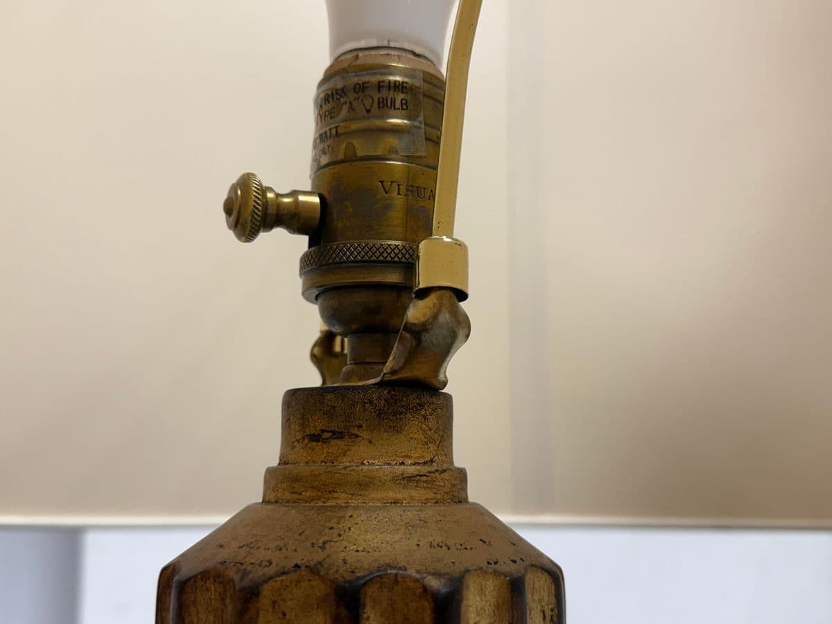 Worlds Away Caprone Fluted Wood Floor Lamp - Thumbnail 8