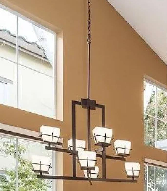Contemporary Bronze + Glass Chandelier - Thumbnail 14